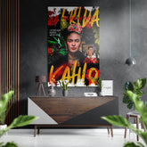 Frida Kahlo Brushed Aluminum Dibond Wall Art.